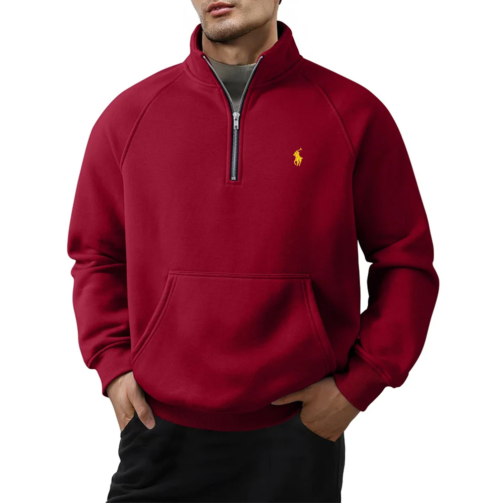 Ralph Lauren® Quarter Zip Casual Fleece Cotton Pullover Sweatshirt