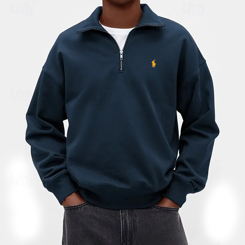 [Copy]Ralph Lauren® Pullover Casual Quarter Zip Long Sleeved Sweatshirt