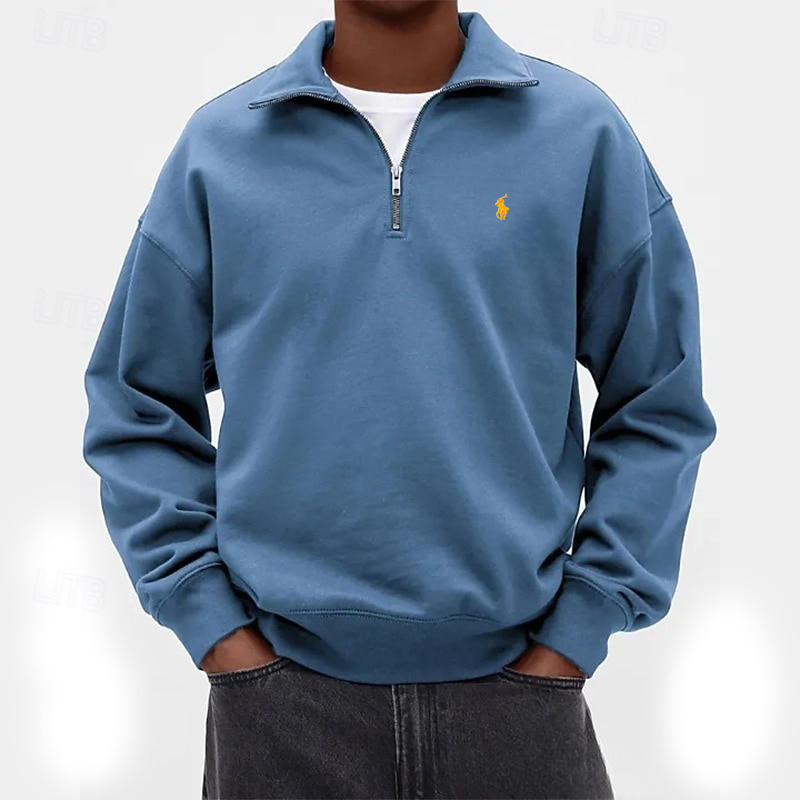 [Copy]Ralph Lauren® Pullover Casual Quarter Zip Long Sleeved Sweatshirt
