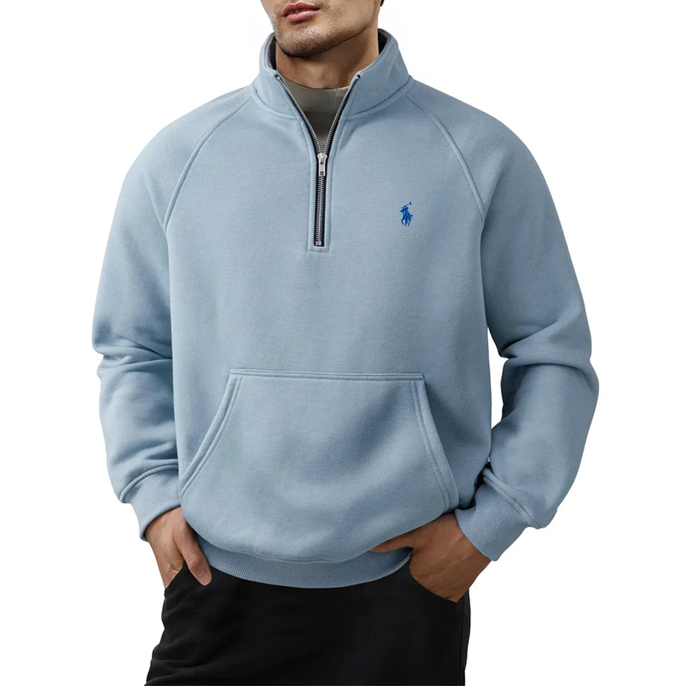 Ralph Lauren® Quarter Zip Casual Fleece Cotton Pullover Sweatshirt