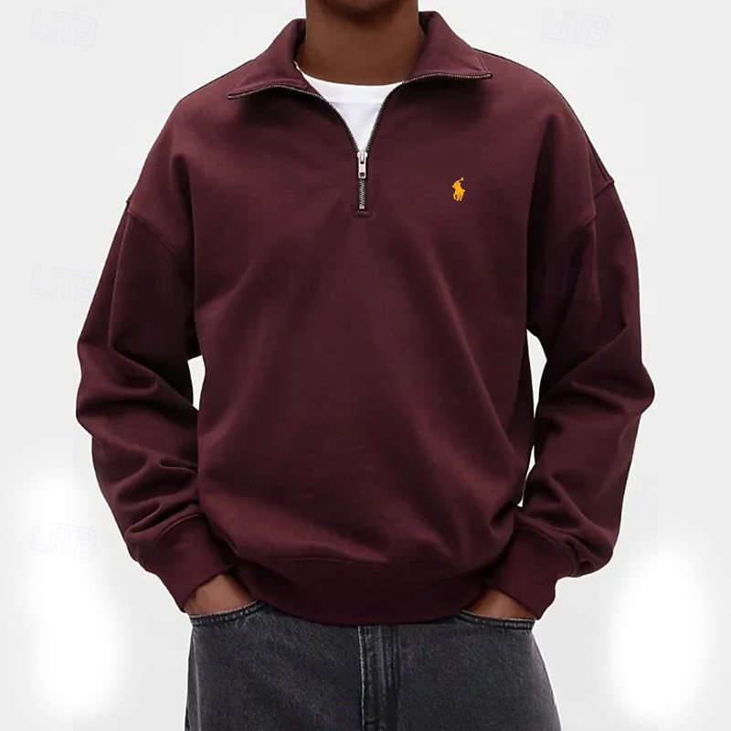 [Copy]Ralph Lauren® Pullover Casual Quarter Zip Long Sleeved Sweatshirt