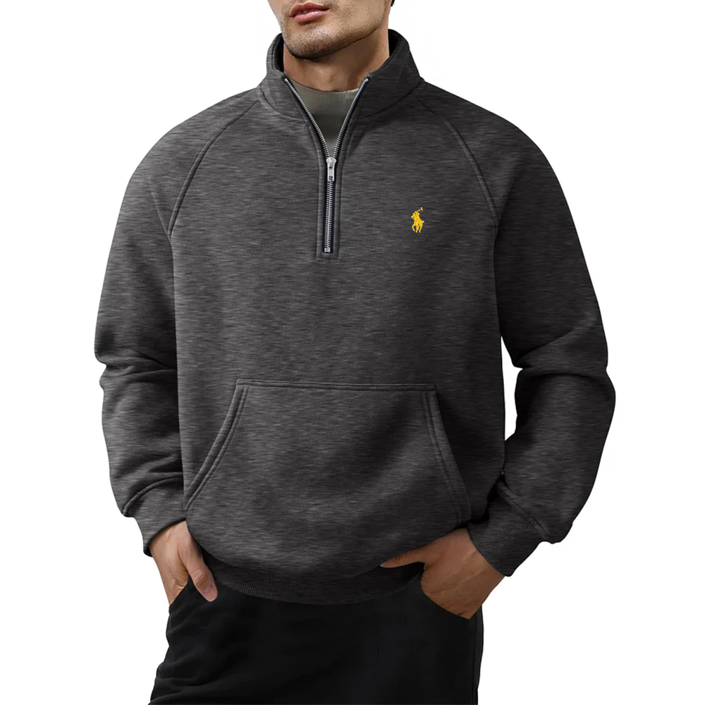 Ralph Lauren® Quarter Zip Casual Fleece Cotton Pullover Sweatshirt