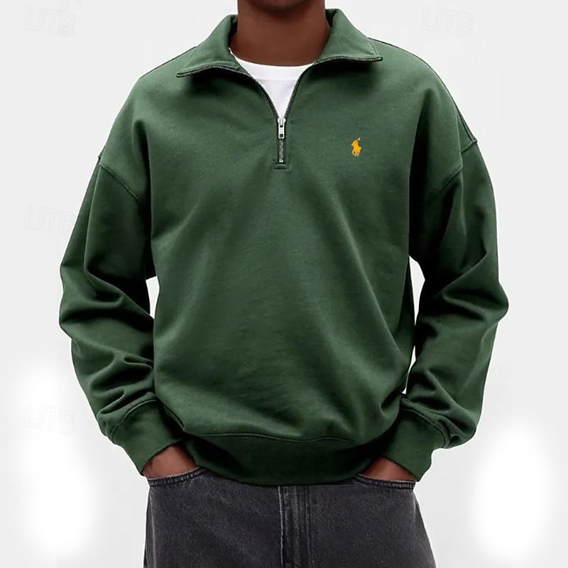 [Copy]Ralph Lauren® Pullover Casual Quarter Zip Long Sleeved Sweatshirt