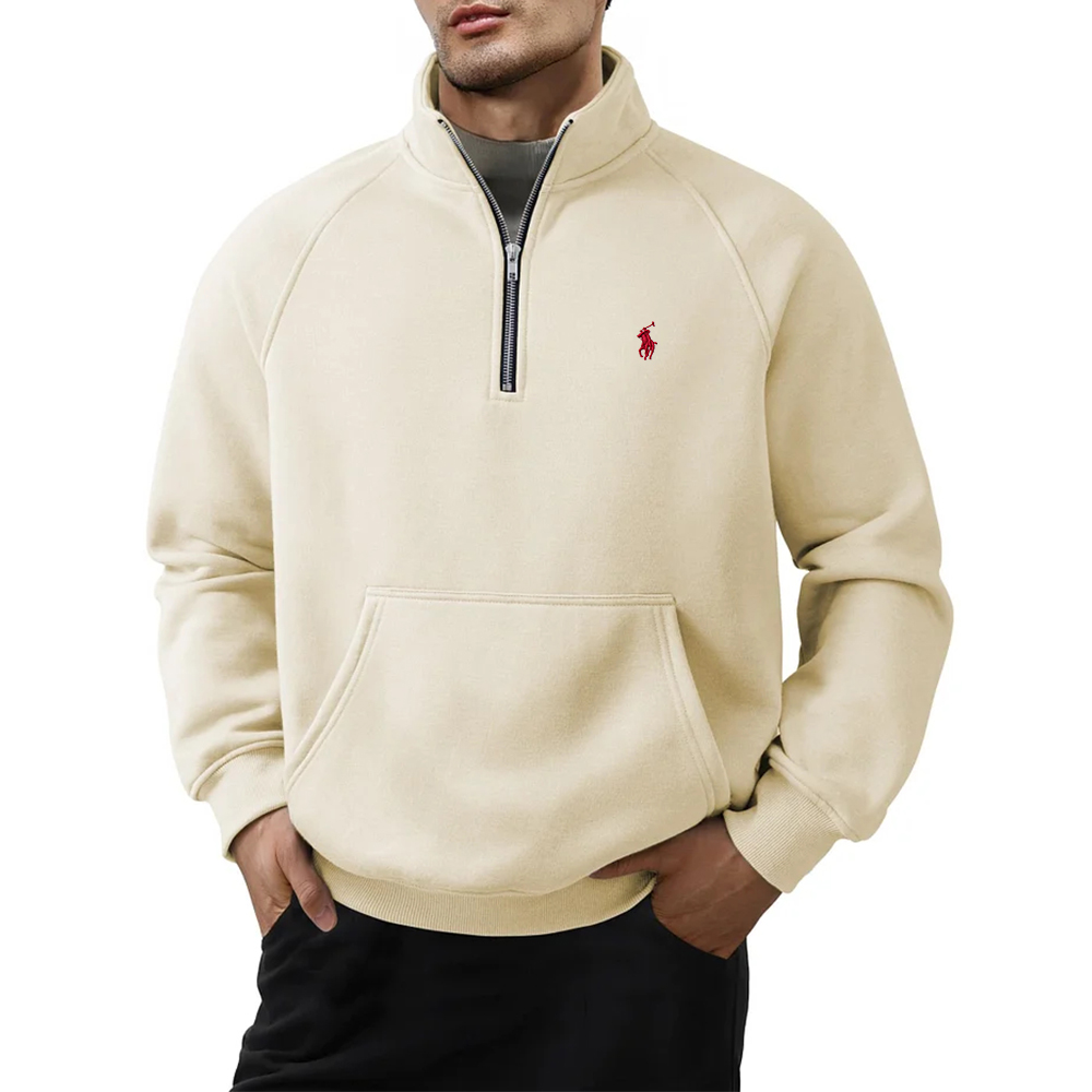 Ralph Lauren® Quarter Zip Casual Fleece Cotton Pullover Sweatshirt