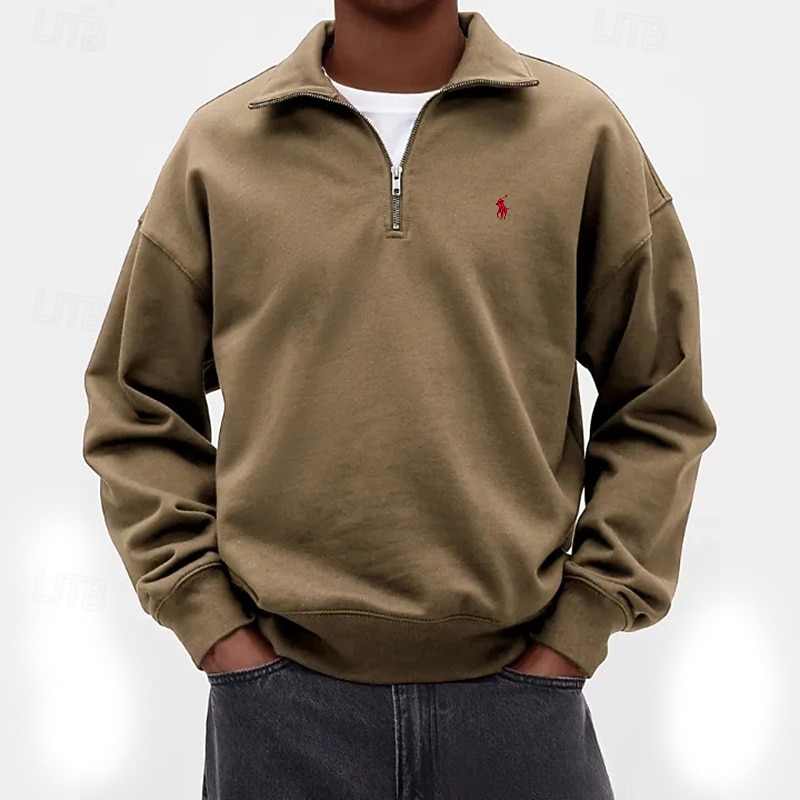 [Copy]Ralph Lauren® Pullover Casual Quarter Zip Long Sleeved Sweatshirt