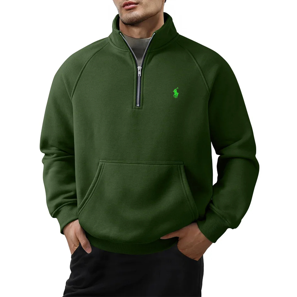 Ralph Lauren® Quarter Zip Casual Fleece Cotton Pullover Sweatshirt