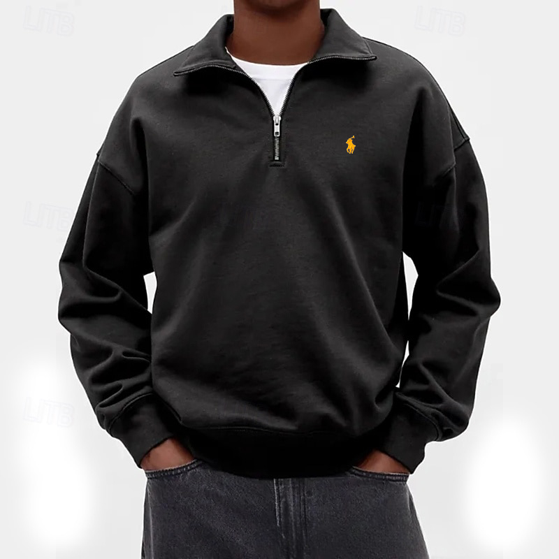 [Copy]Ralph Lauren® Pullover Casual Quarter Zip Long Sleeved Sweatshirt