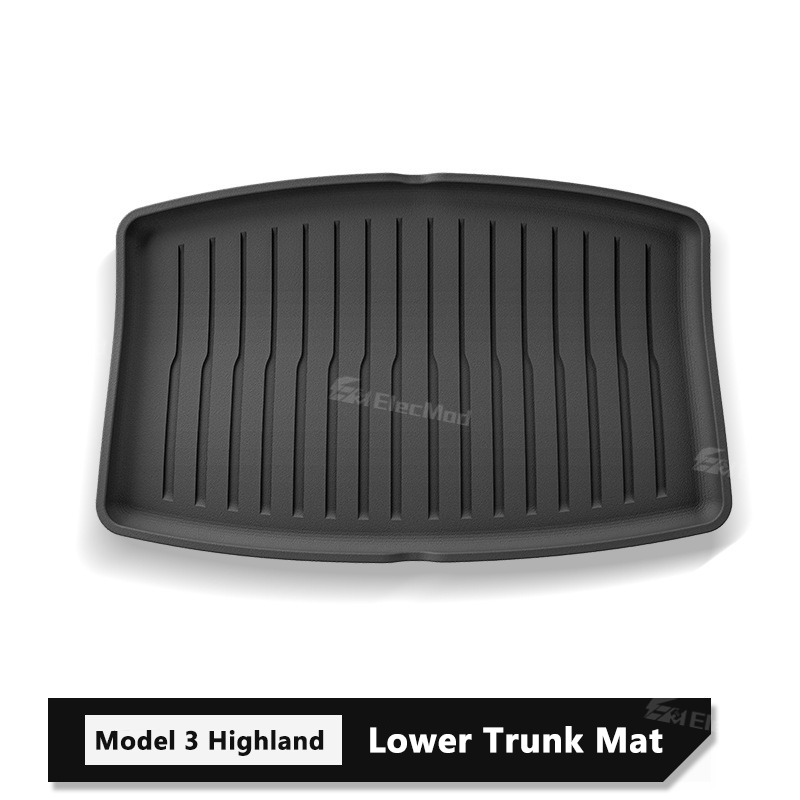 ElecMod Tesla TEP Floor Mats Non-slip Waterproof Durable Car Mats For 2024+ Model 3 Highland