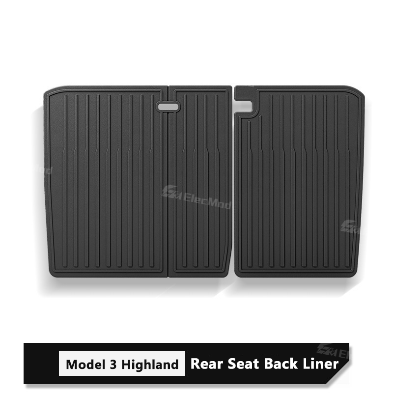 ElecMod Tesla TEP Floor Mats Non-slip Waterproof Durable Car Mats For 2024+ Model 3 Highland
