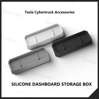 ElecMod Silicone Dashboard Storage Box For Tesla Cybertruck Accessories 