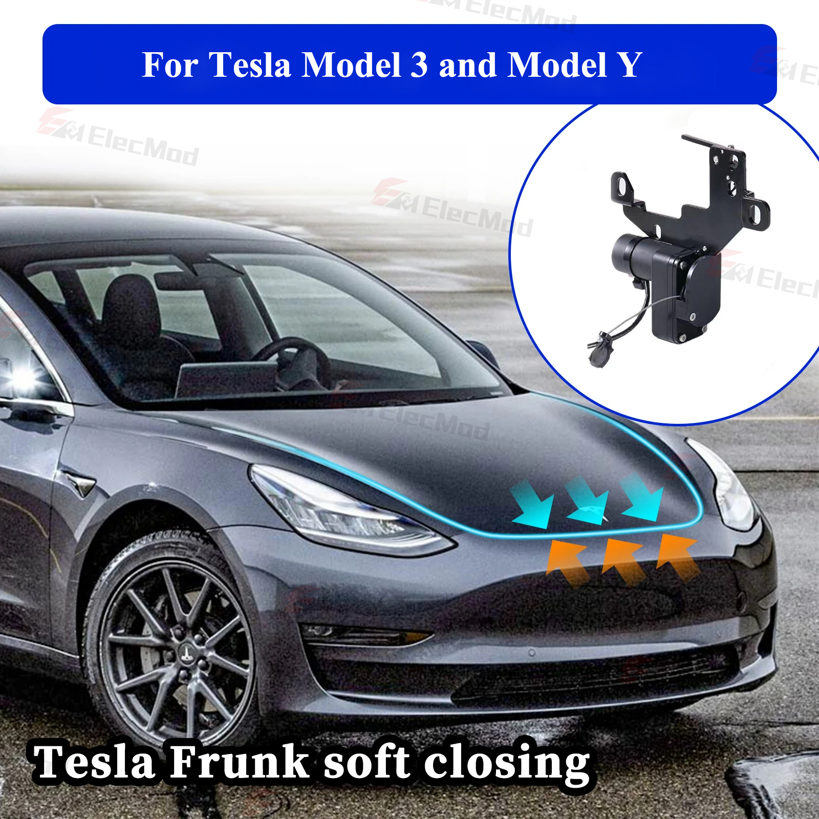 ElecMod 2021+ Model 3/Y/Model 3 Highland Silent Soft Closing Frunk Electric Suction Lock