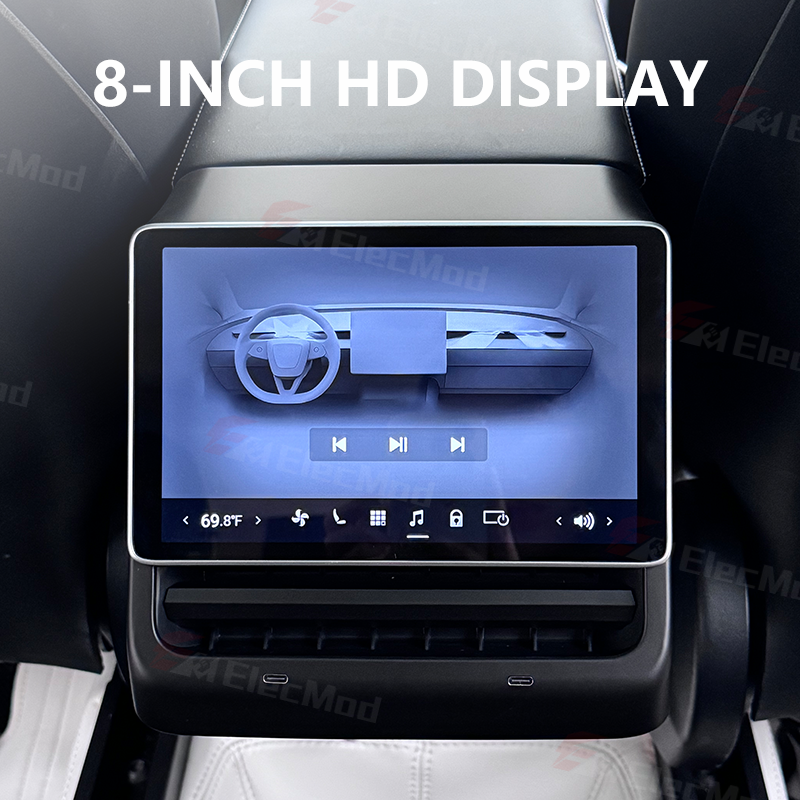 ElecMod 8-Inch 4G Android Rear Screen For Model Y/3