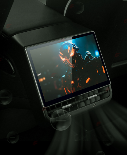 ElecMod 8.6-inch Rear Entertainment Display For Tesla Model 3/Y (Android & Large Air Vent)