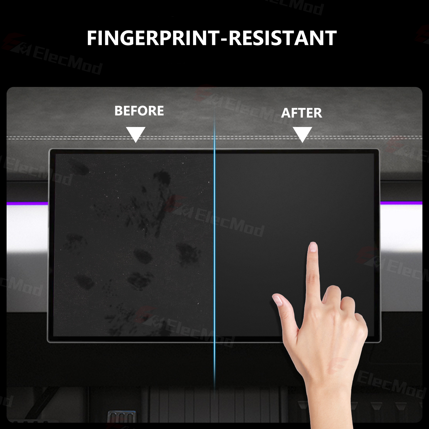 ElecModTempered Glass Screen Protectors For  Tesla Cybertruck Front & Rear Displays