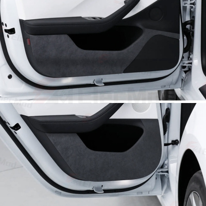 ElecMod Alcantara Door Kick Mat Cover For Tesla Model 3 Highland