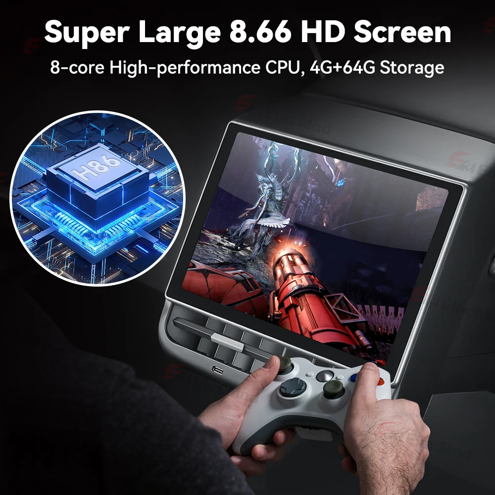 ElecMod 8.6-inch Rear Entertainment Display For Tesla Model 3/Y (Android & Large Air Vent)