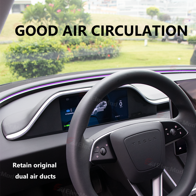 ElecMod F89 8.9-Inch CarPlay Instrument Cluster with Ambient Lighting For Model 3 Highland