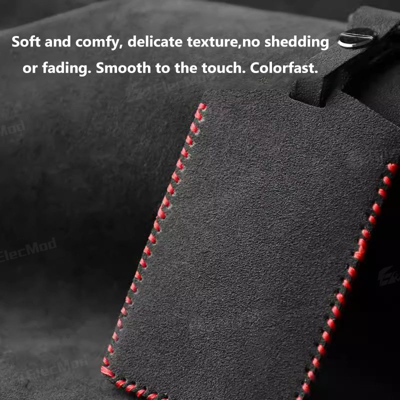 ElecMod Alcantara Key Card Holder Protector for Tesla