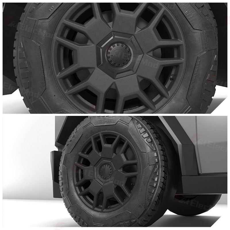 ElecMod Wheel Hub Caps For Tesla Cybertruck (Set of 4)