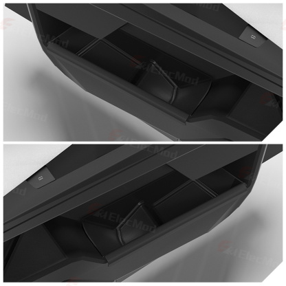 ElecMod Front Door Storage Box TPE Door Slot Organizer For Tesla Cybertruck
