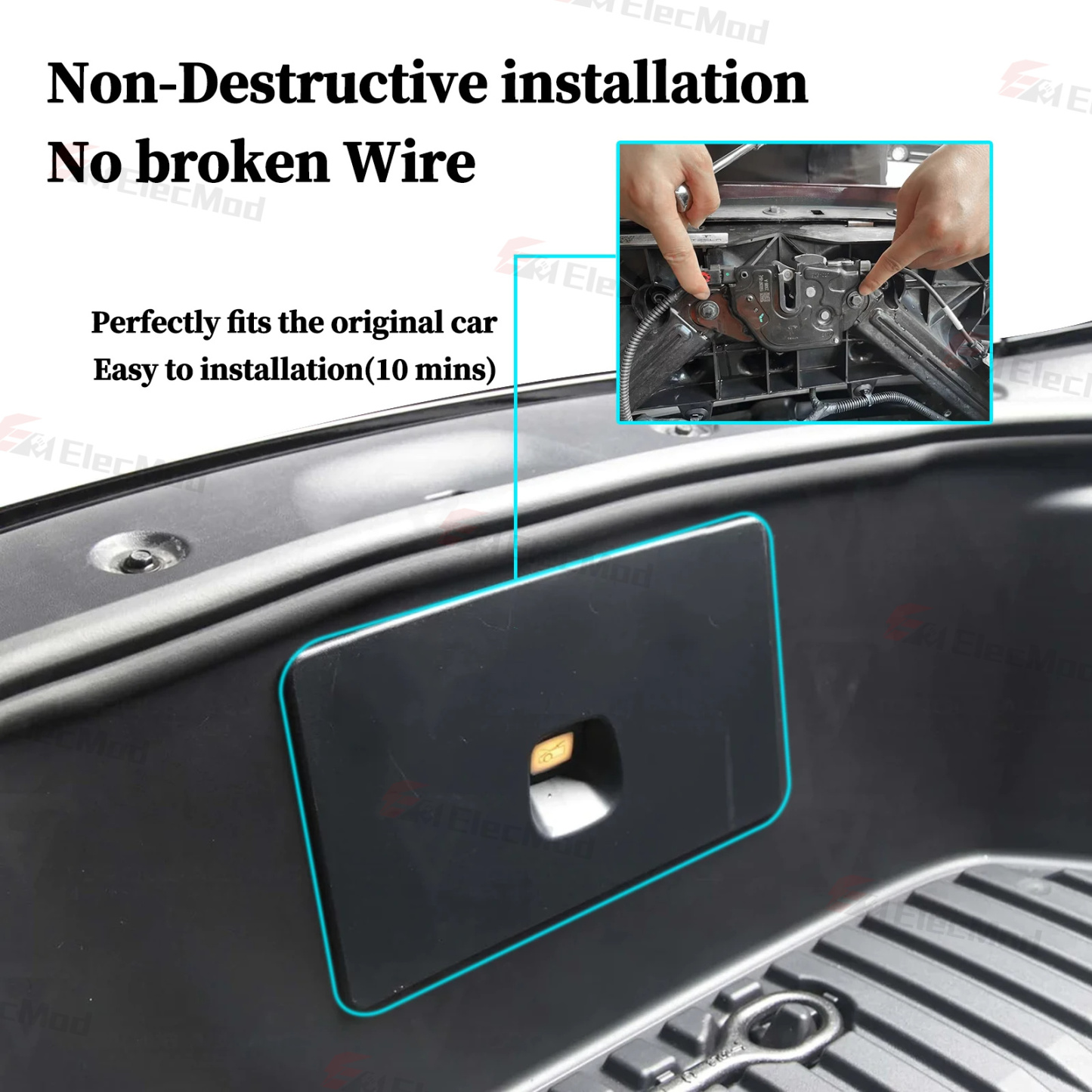 ElecMod 2021+ Model 3/Y/Model 3 Highland Silent Soft Closing Frunk Electric Suction Lock