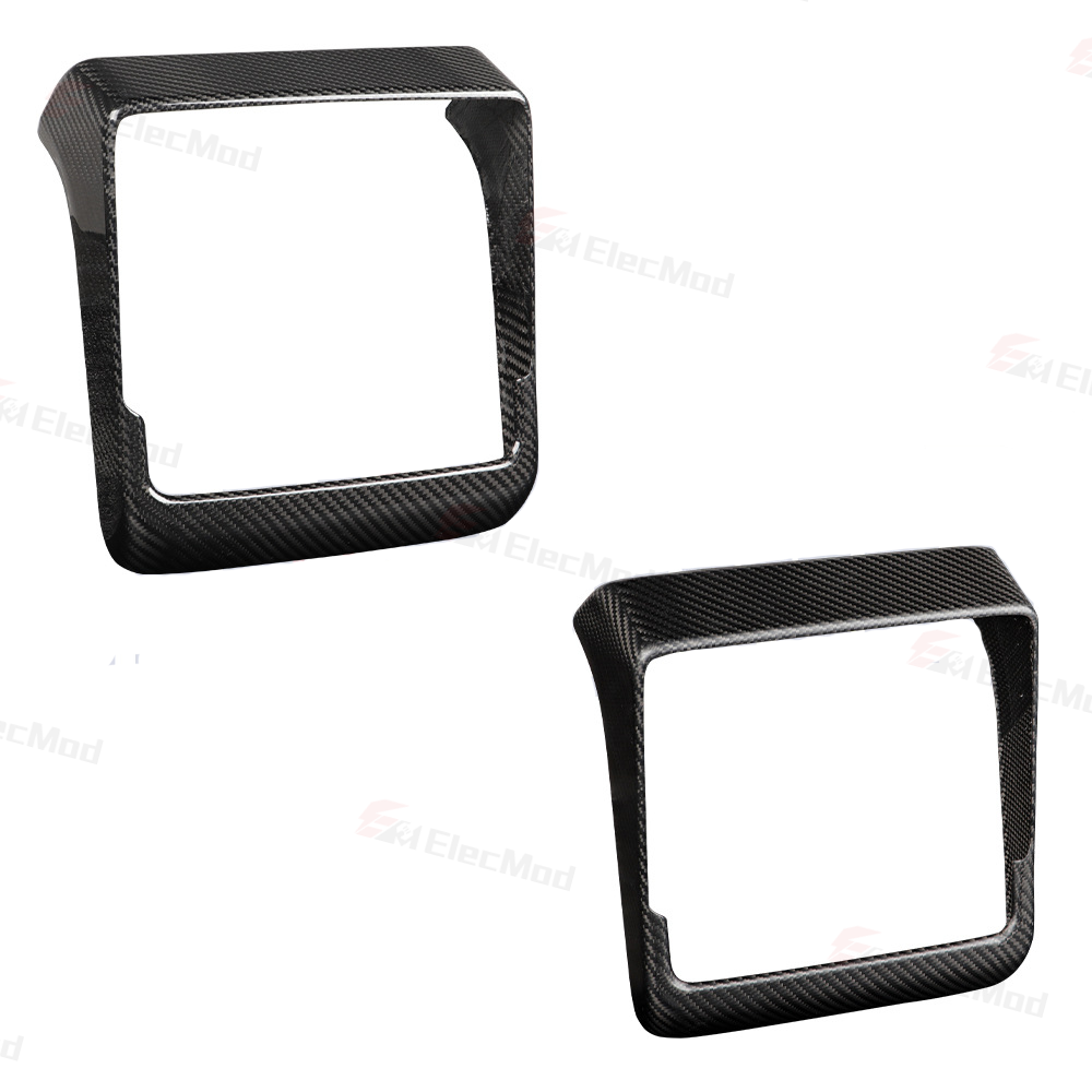 Elecmod Real Carbon Fiber Rear AC Vent Cover for 2024 Model 3 Highland