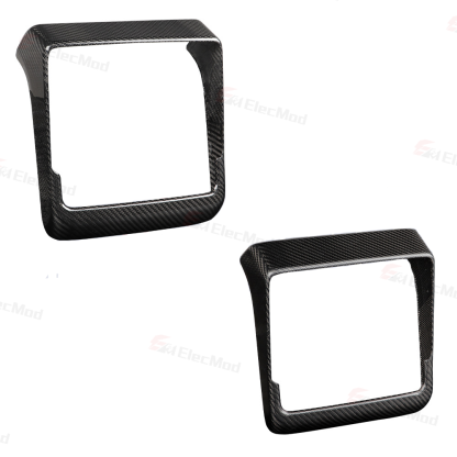 Elecmod Real Carbon Fiber Rear AC Vent Cover for 2024 Model 3 Highland