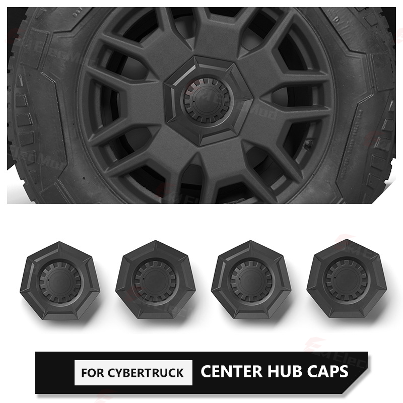 ElecMod Wheel Hub Caps For Tesla Cybertruck (Set of 4)