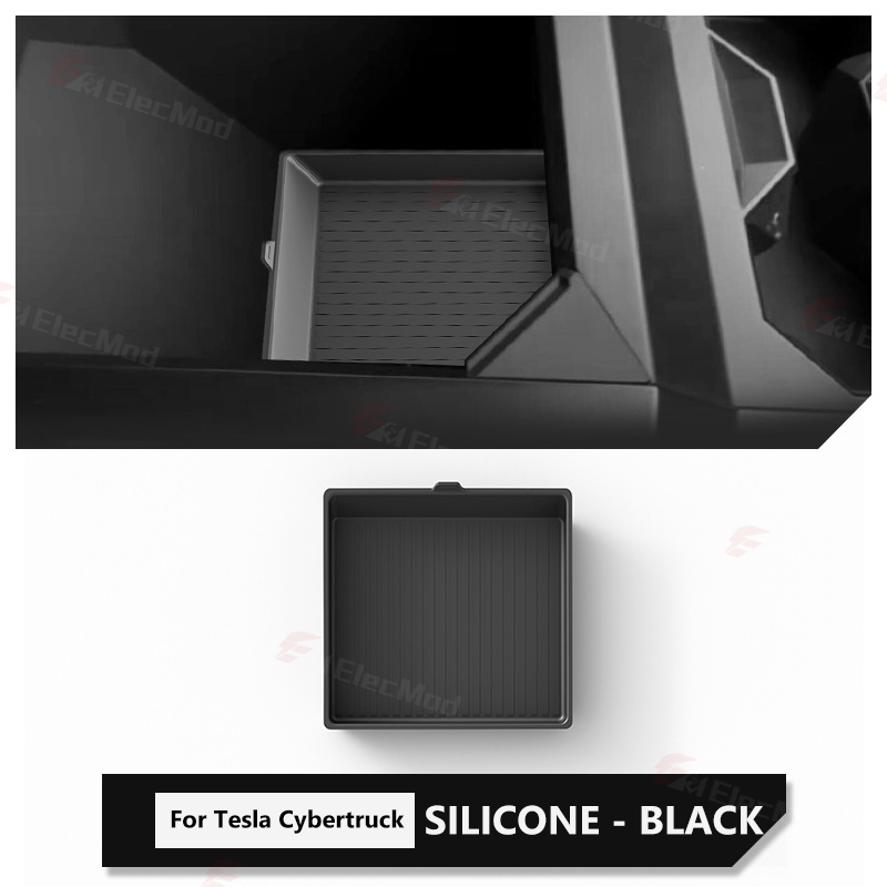 ElecMod Armrest Box Silicone Anti-Slip Mat For Tesla Cybertruck