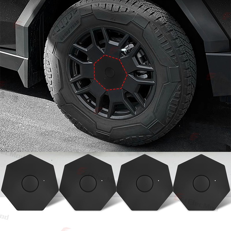 ElecMod Wheel Rims Center Hub Caps For Tesla Cybertruck