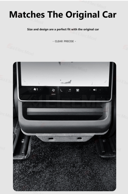 ElecMod Alcantara Rear Anti-kick Trim Cover For Tesla Model 3 Highland