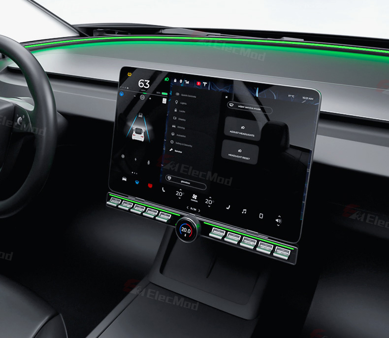 ElecMod Intelligent Rotating Button Docking Station for Tesla Model 3/Y/Highland