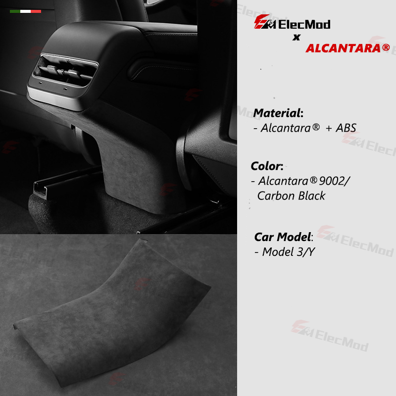 ElecMod Alcantara Rear Anti-kick Trim Cover For Tesla Model 3/Y