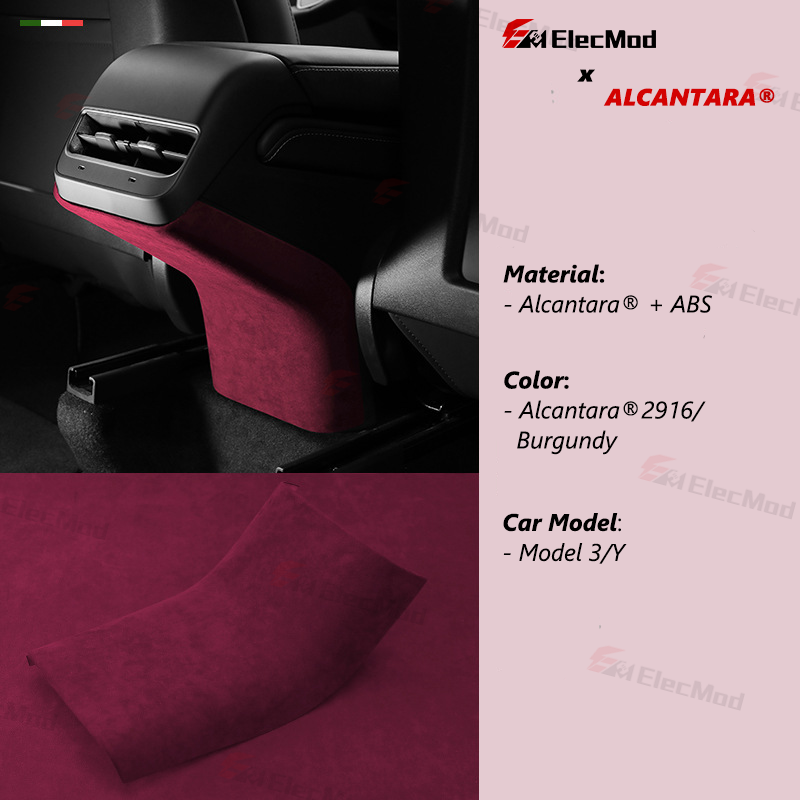 ElecMod Alcantara Rear Anti-kick Trim Cover For Tesla Model 3/Y