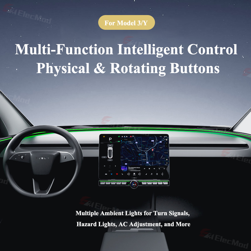 ElecMod Intelligent Rotating Button Docking Station for Tesla Model 3/Y/Highland