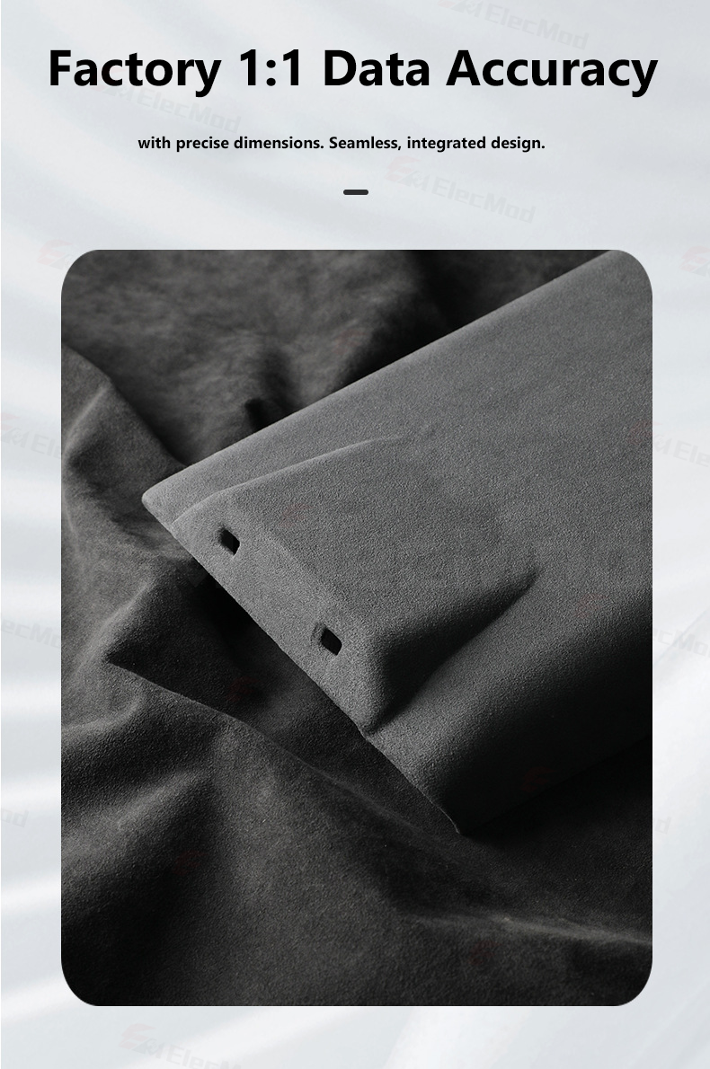 ElecMod Alcantara Rear Anti-kick Trim Cover For Tesla Model 3 Highland