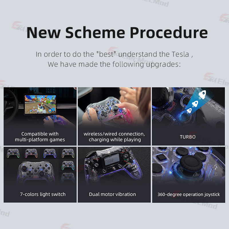 ElecMod Wireless Bluetooth Game Controller Gamepad For Tesla S3XY