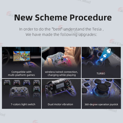 ElecMod Wireless Bluetooth Game Controller Gamepad For Tesla S3XY