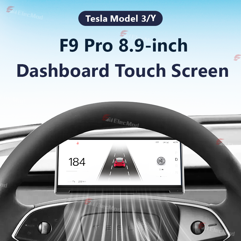 テスラページ ElecMod F9 9-Inch Touchscreen Dashboard Display with Front Camera For