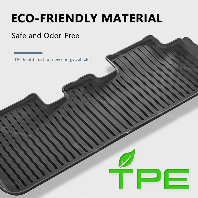 ElecMod Tesla TEP Floor Mats Non-slip Waterproof Durable Car Mats For 2025+ Model Y Juniper