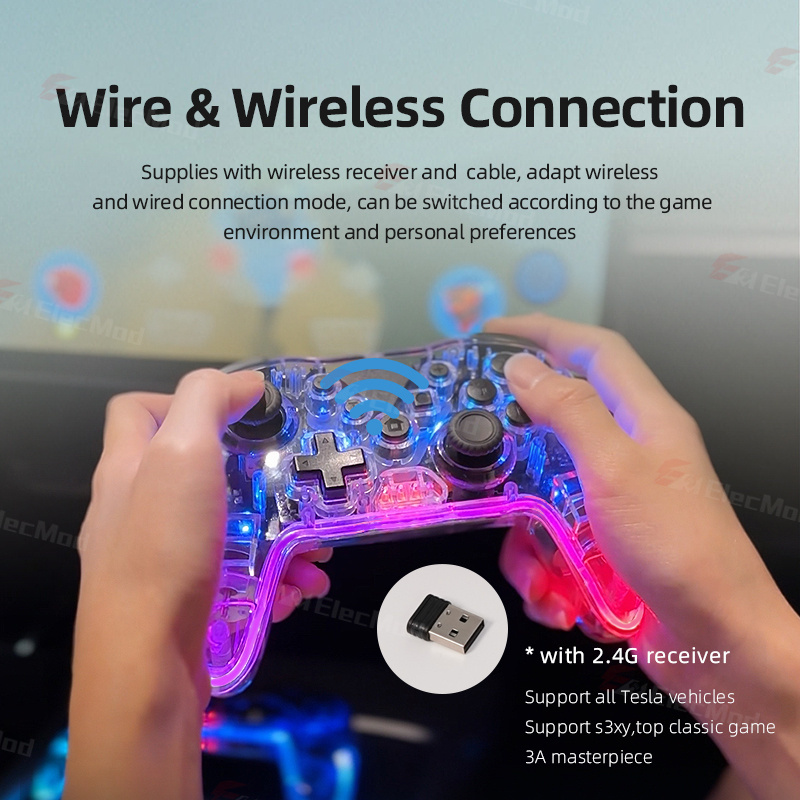 ElecMod Wireless Bluetooth Game Controller Gamepad For Tesla S3XY