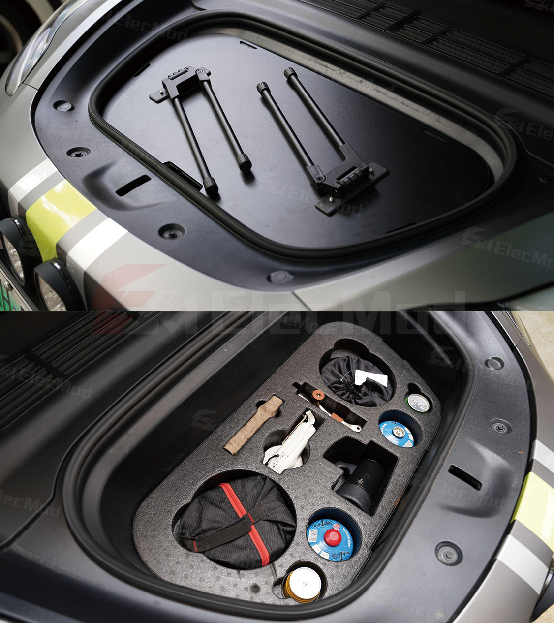 ElecMod Tesla Front Trunk Camping Gear Storage Box For Tesla Model Y (with Table, Chairs, Coffee Set) 