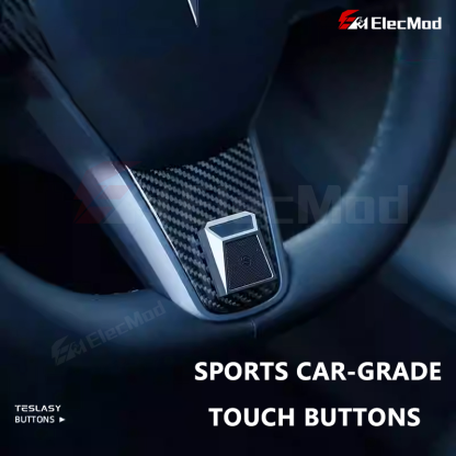 ElecMod Cyber-Style Physical Buttons with Customizable Extension Features For Tesla Model 3/Y