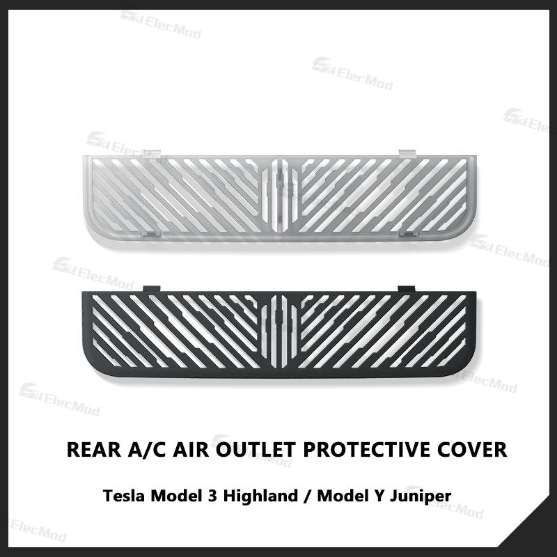 ElecMod Tesla Rear Air Conditioner Air Outlet Protective Cover For Model 3 Highland 2024+/ Model Y Juniper 2025+