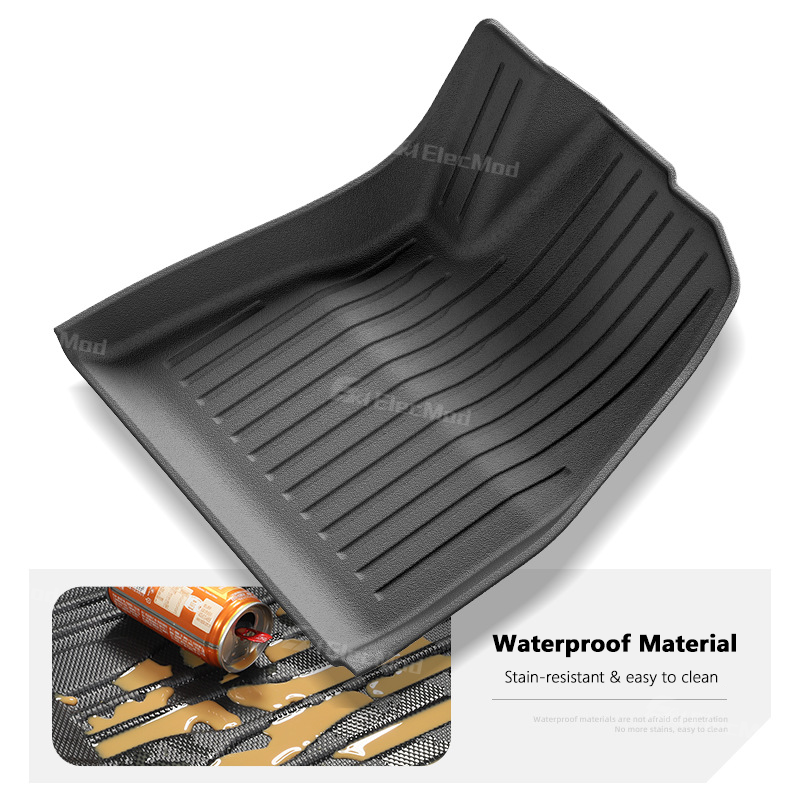 ElecMod Tesla TEP Floor Mats Non-slip Waterproof Durable Car Mats For 2024+ Model 3 Highland