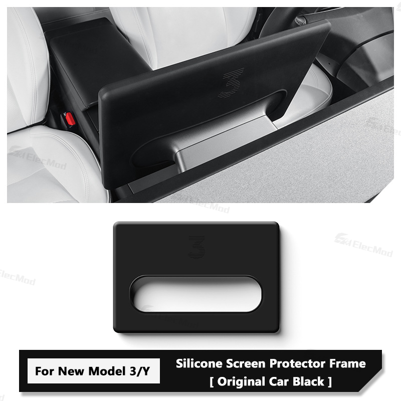 ElecMod Central Control Display Silicone Protector Cover For Tesla Model 3 Highland/Model Y Juniper