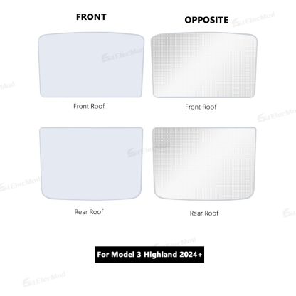 ElecMod Lightweight Simple Installation Roof Sunshade For Model 3/Y/Model 3 Highland/Model Y Juniper