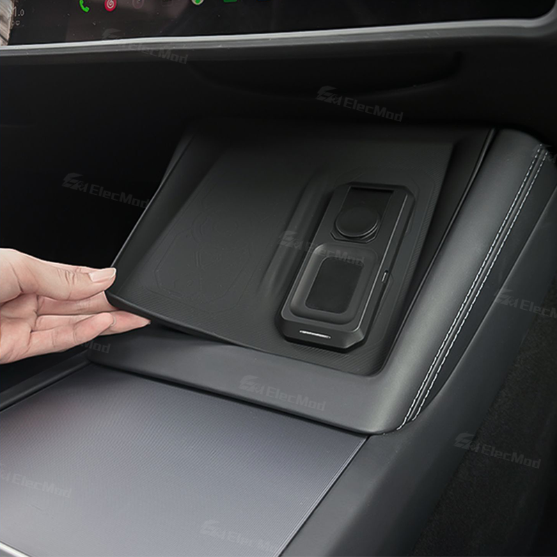 ElecMod Wireless Charging Silicone Anti-Slip Mat (3-in-1Charging) For Tesla Model 3/Y