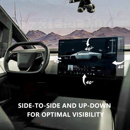 ElecMod Center Console Dashboard Touch Screen Swivel Mount kit  For Tesla Cybertruck