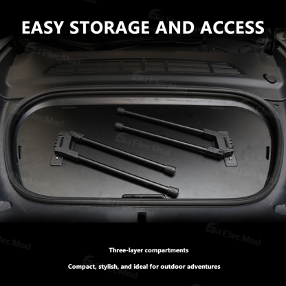 ElecMod Tesla Front Trunk Camping Gear Storage Box For Tesla Model Y (with Table, Chairs, Coffee Set) 